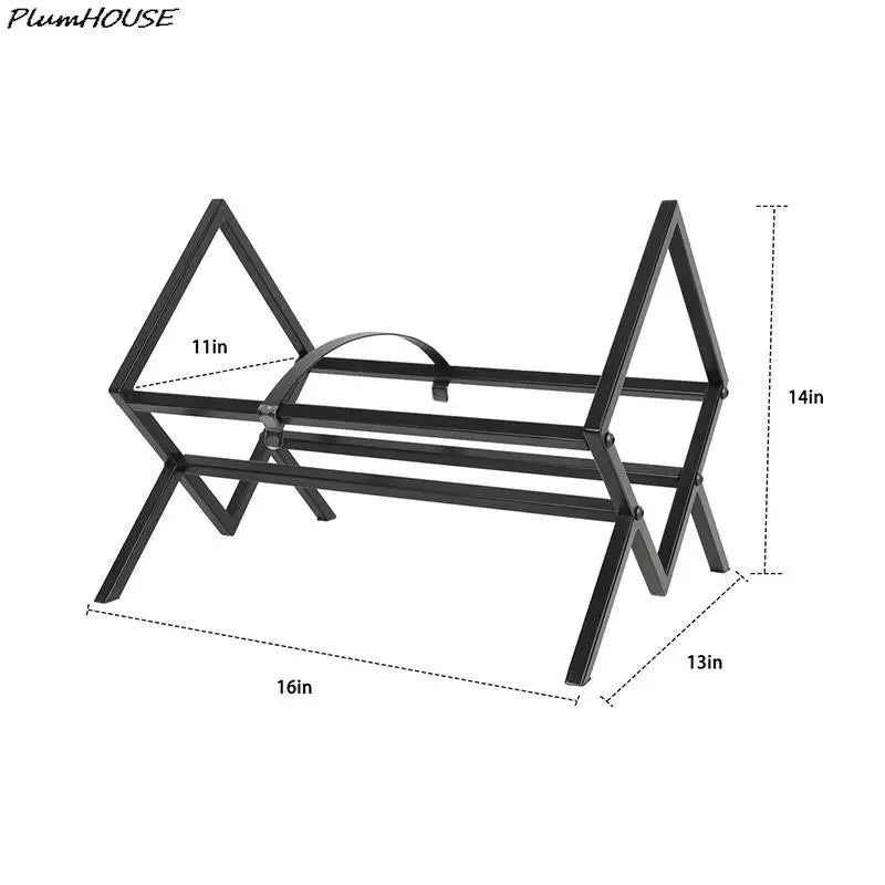 Dimensions of the single tier metal vinyl record rack